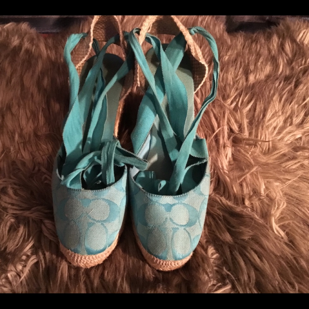 Authentic pre-owned Coach espadrilles, size 7.